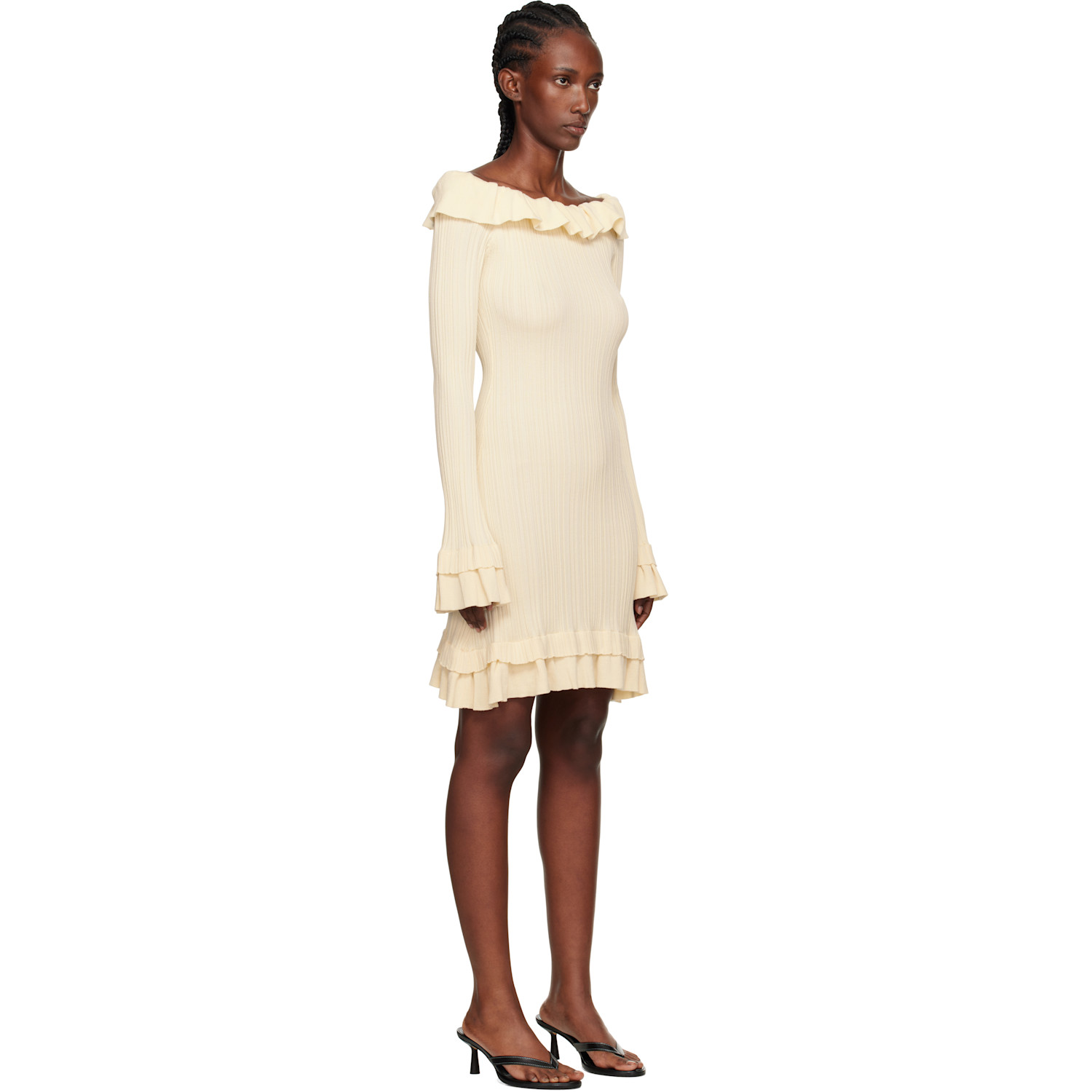  Holzweiler Beige Ripple Minidress 