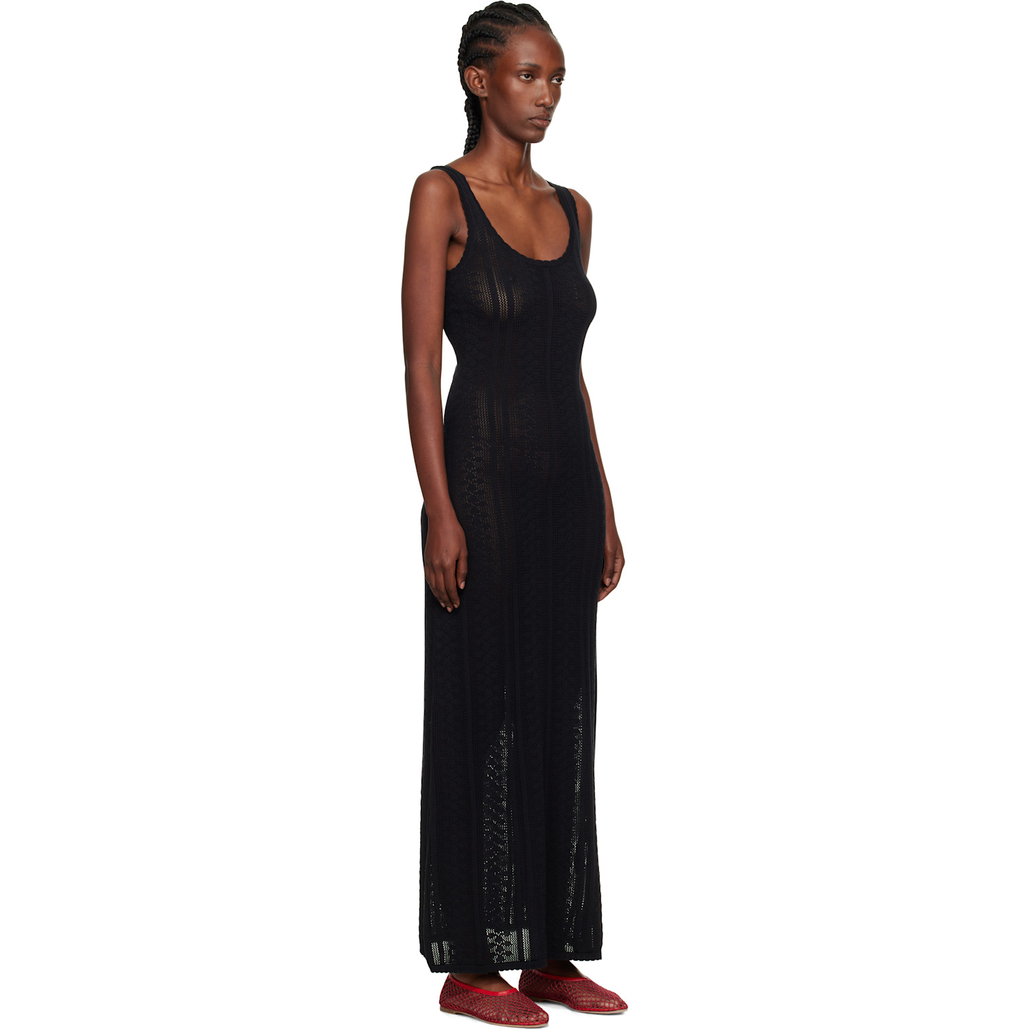  Holzweiler Black Tine Crochet Maxi Dress 