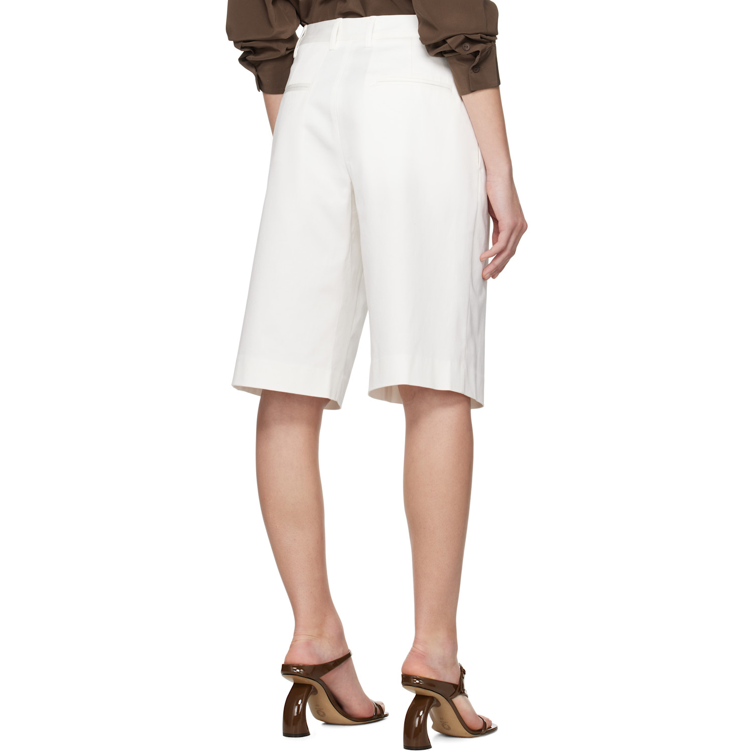  Matteau White Long Chino Shorts 