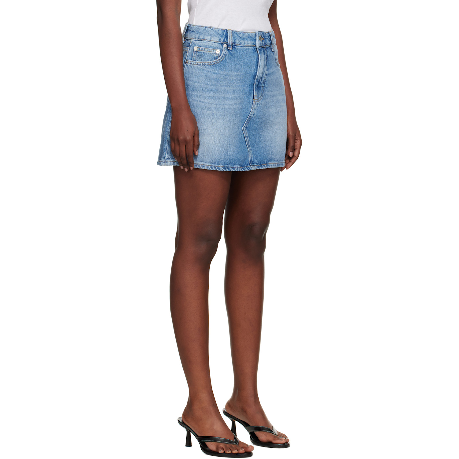  Holzweiler Blue A-line Denim Miniskirt 