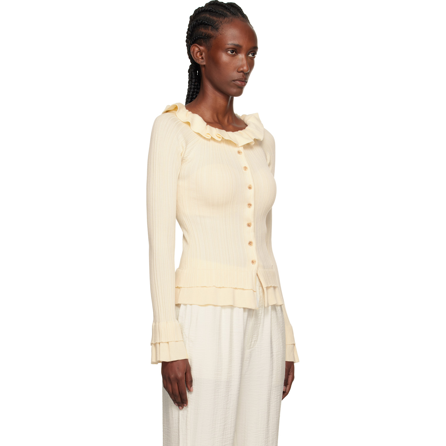  Holzweiler Beige Ripple Cardigan 