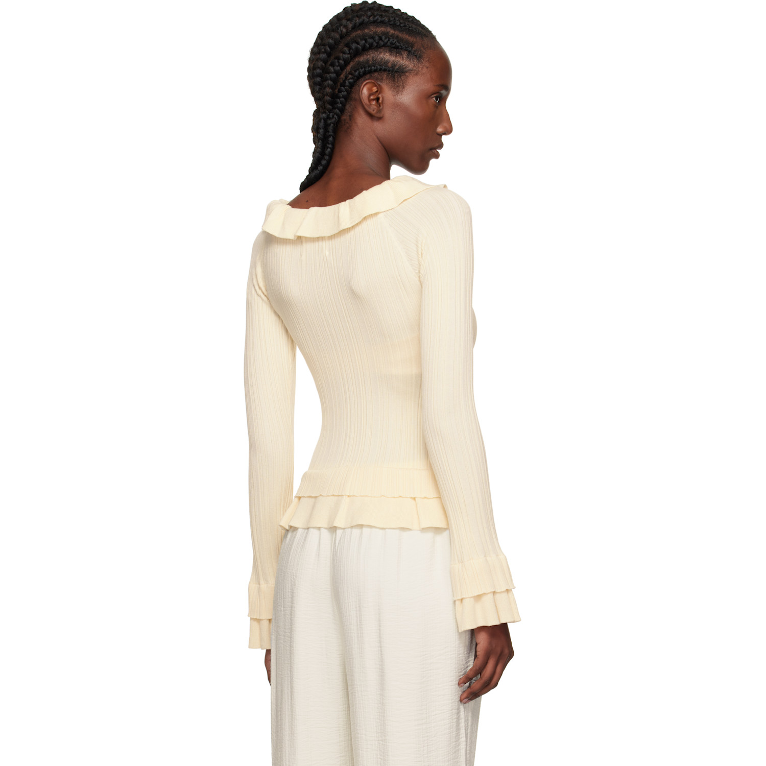  Holzweiler Beige Ripple Cardigan 