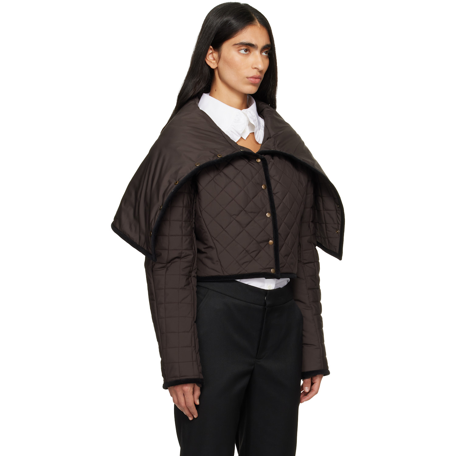  Fidan Novruzova Brown Chad Quilted Puffer Jacket 