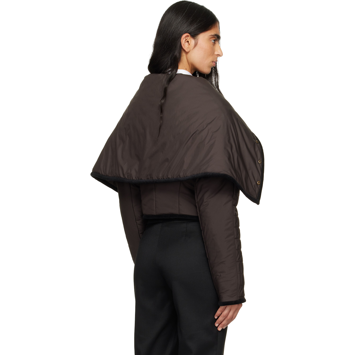  Fidan Novruzova Brown Chad Quilted Puffer Jacket 