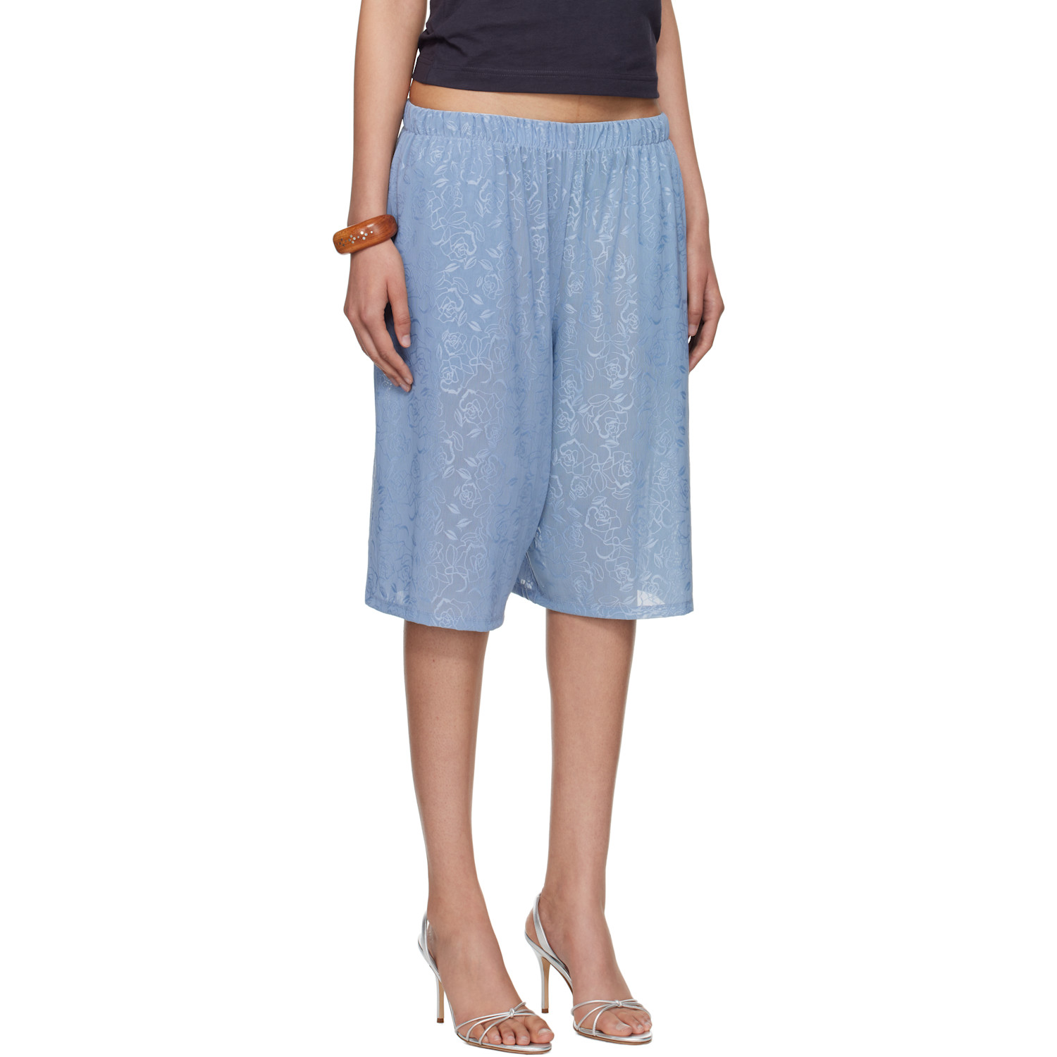  Conner Ives Ssense Exclusive Blue Lace Basketball Shorts 