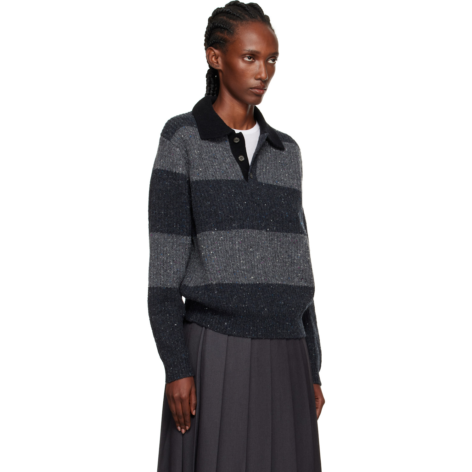  Dunst Gray Chunky Rugby Polo 