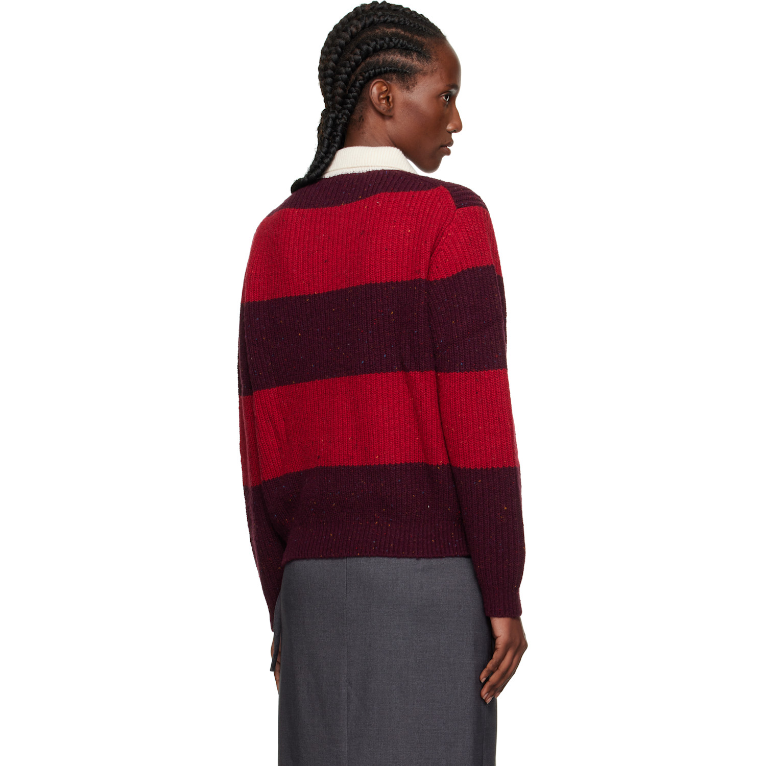  Dunst Red & Burgundy Chunky Rugby Polo 