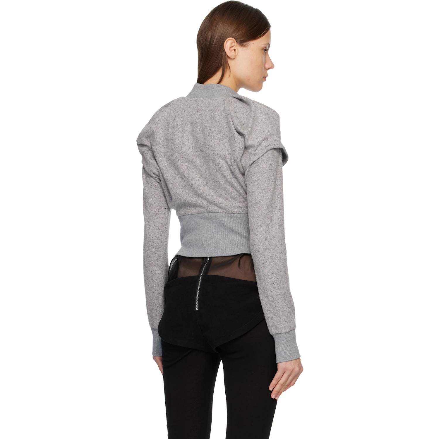  Kiko Kostadinov Gray Lauterbach Jersey Jacket 