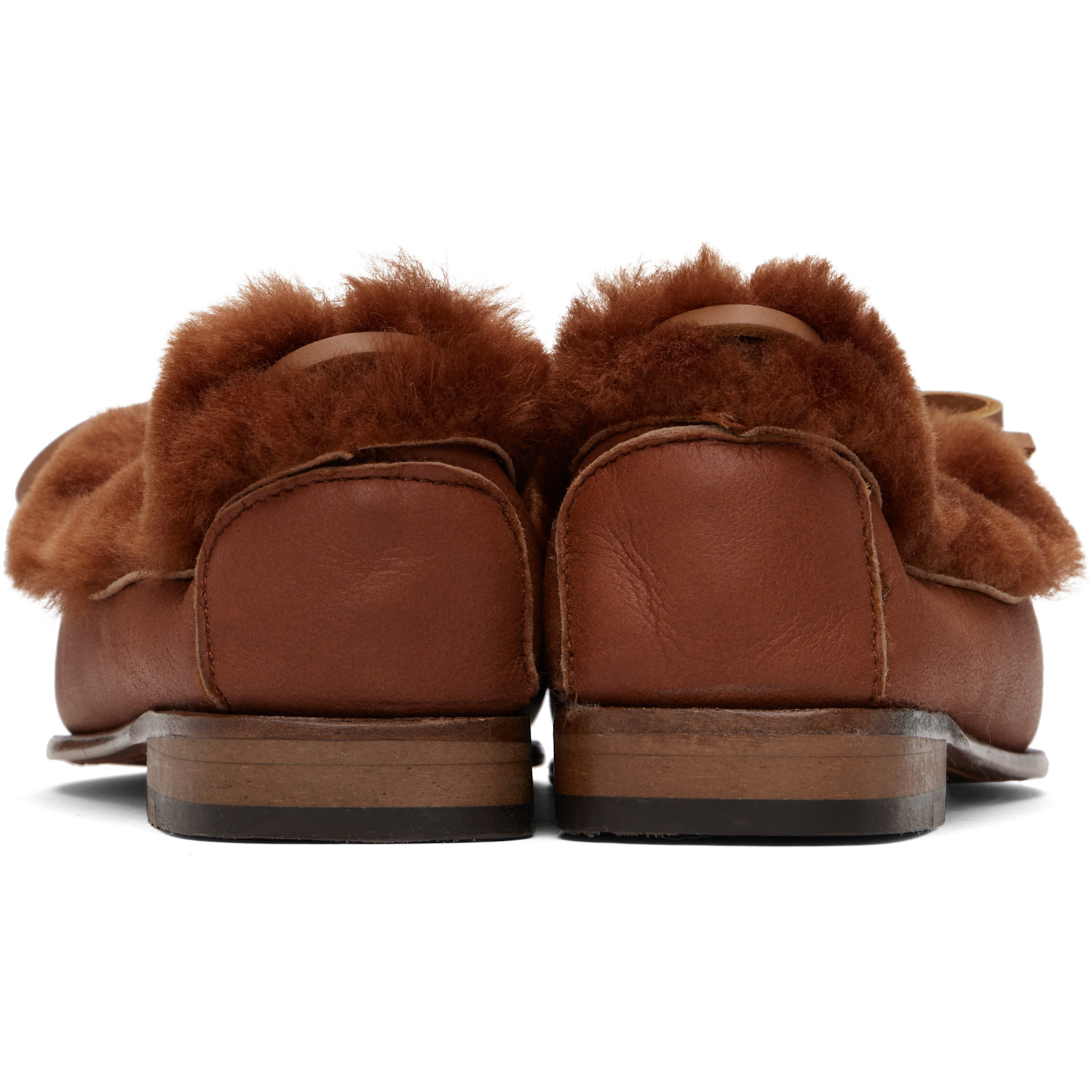  Hereu Tan Tilla Shearling Loafers 