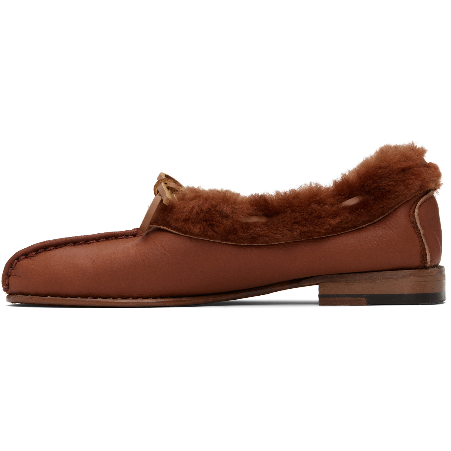  Hereu Tan Tilla Shearling Loafers 