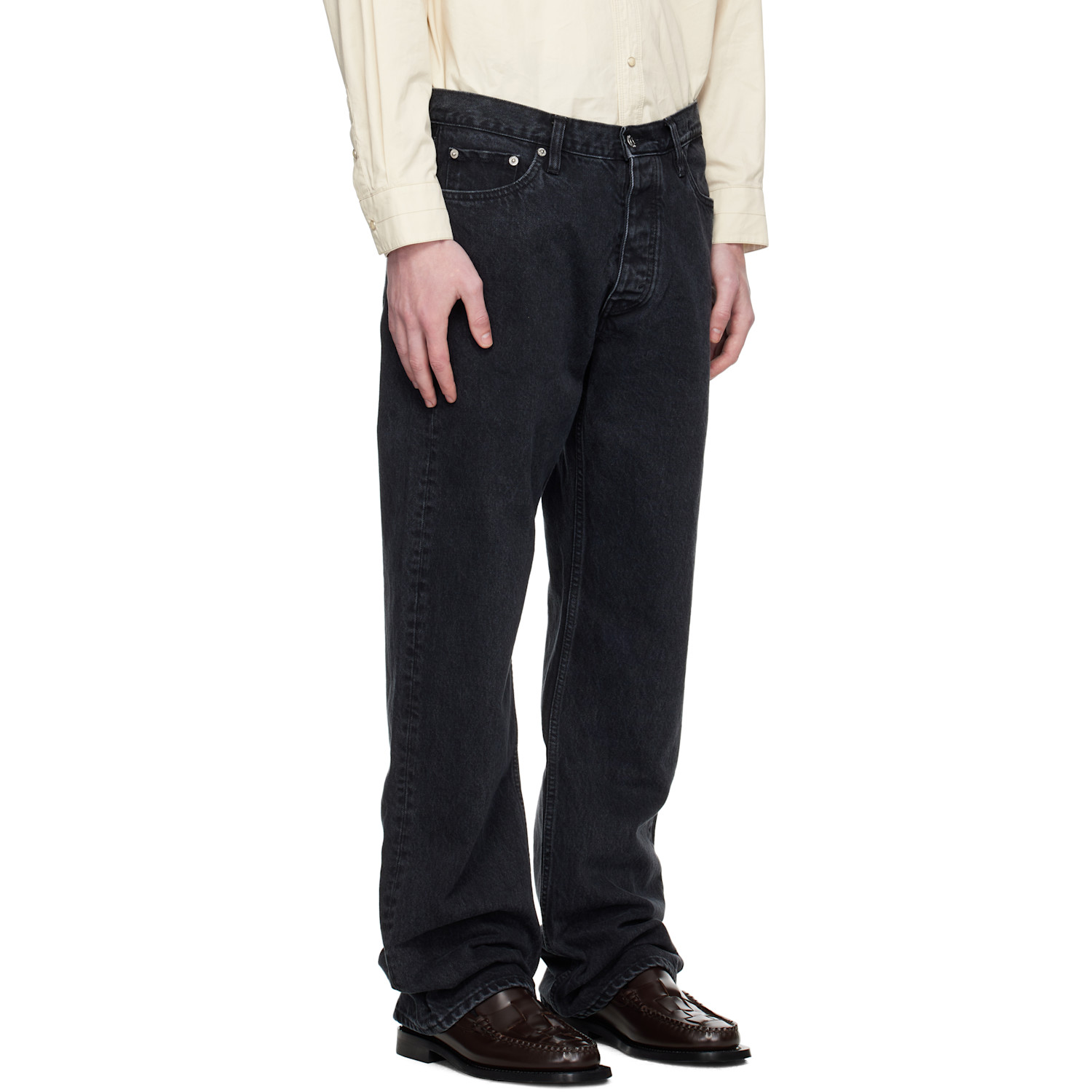  Hope Black Relaxed Bootcut Jeans 