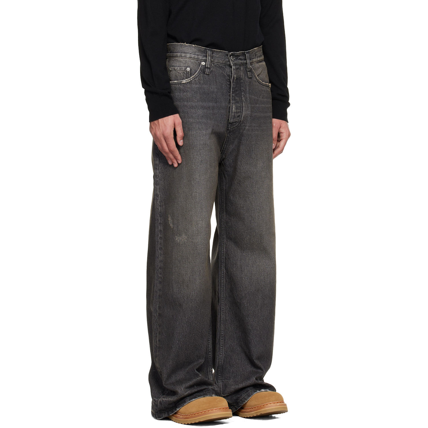  Hope Gray Wide-leg Skid Jeans 
