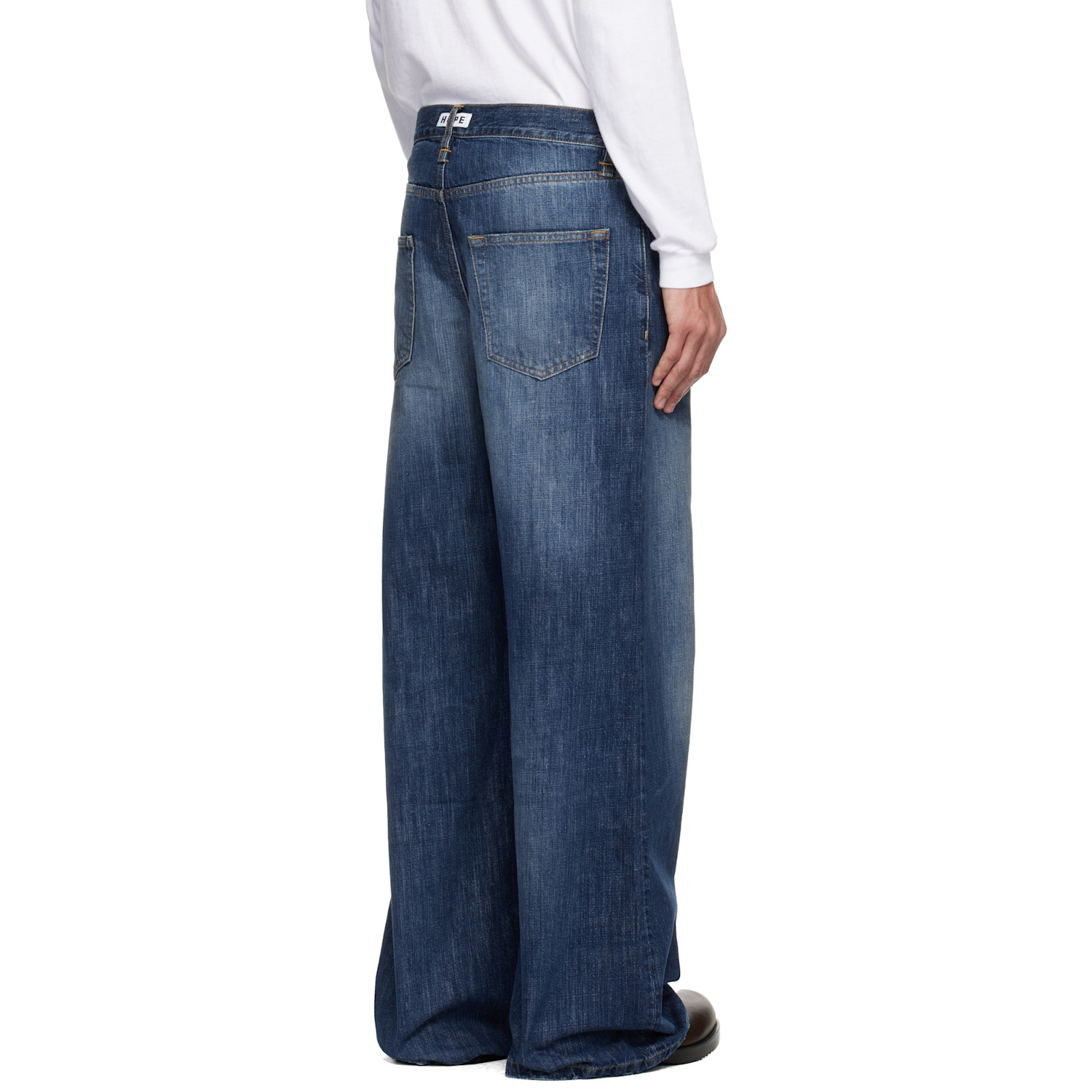  Hope Blue Wide-leg Skid Jeans 