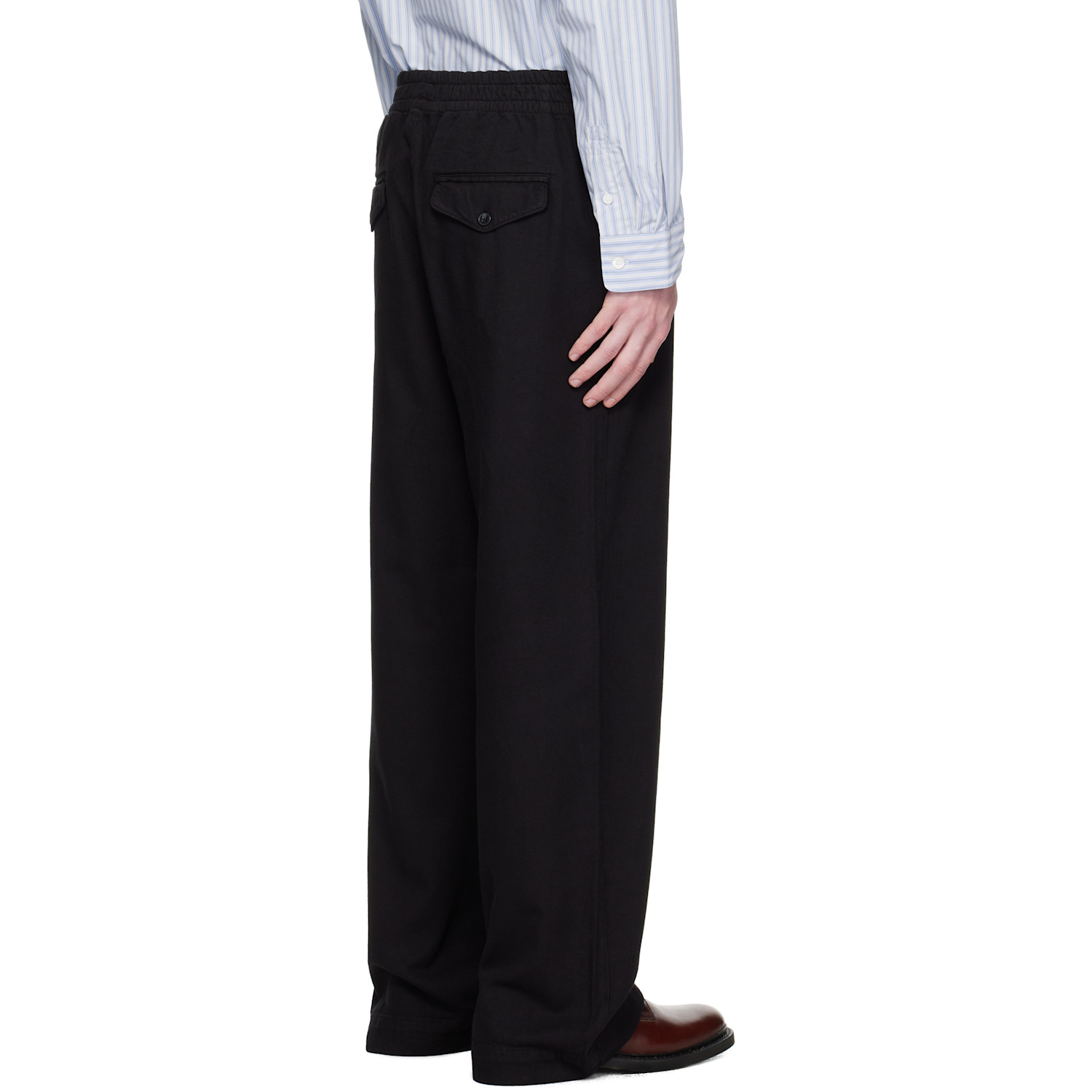  Hope Black Elasticated Wide Leg Trousers 
