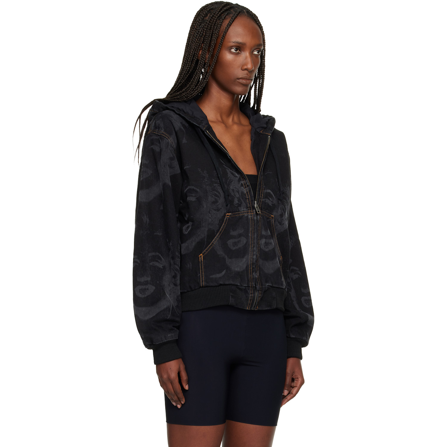  Vaquera Black Marilyn Workwear Denim Jacket 