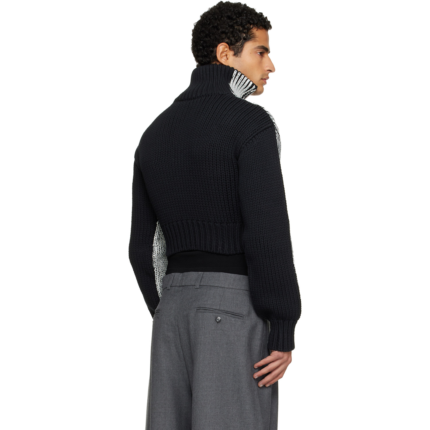  Vaquera Black & White Zipper Jacket 