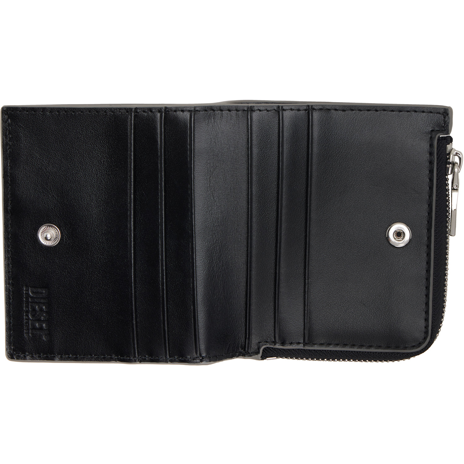  Diesel Silver 1dr Bifold Zip L Wallet 