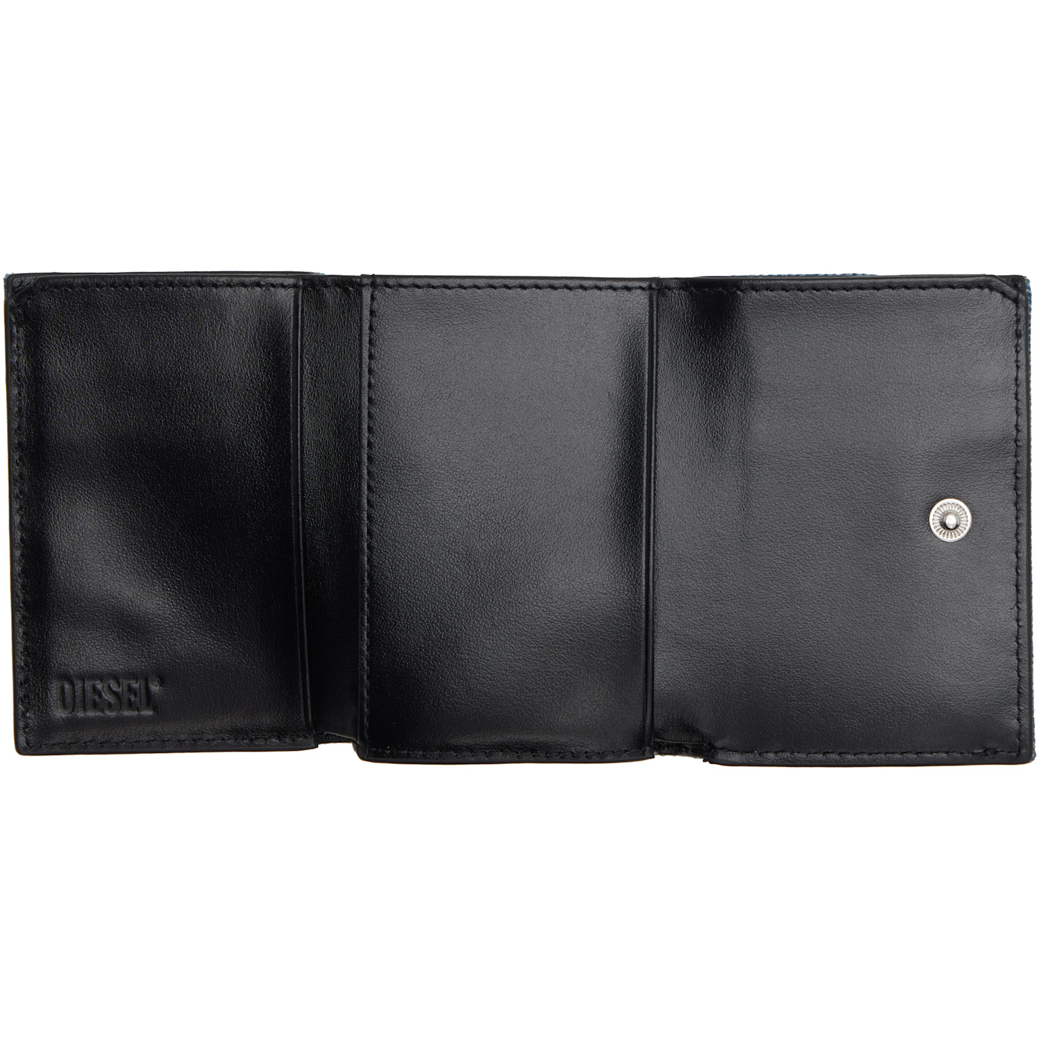  Diesel Blue 1dr Denim Trifold Wallet 