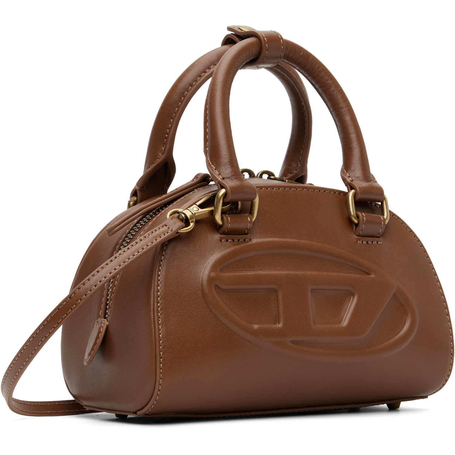  Diesel Brown 1dr Dome Crossbody Bag 