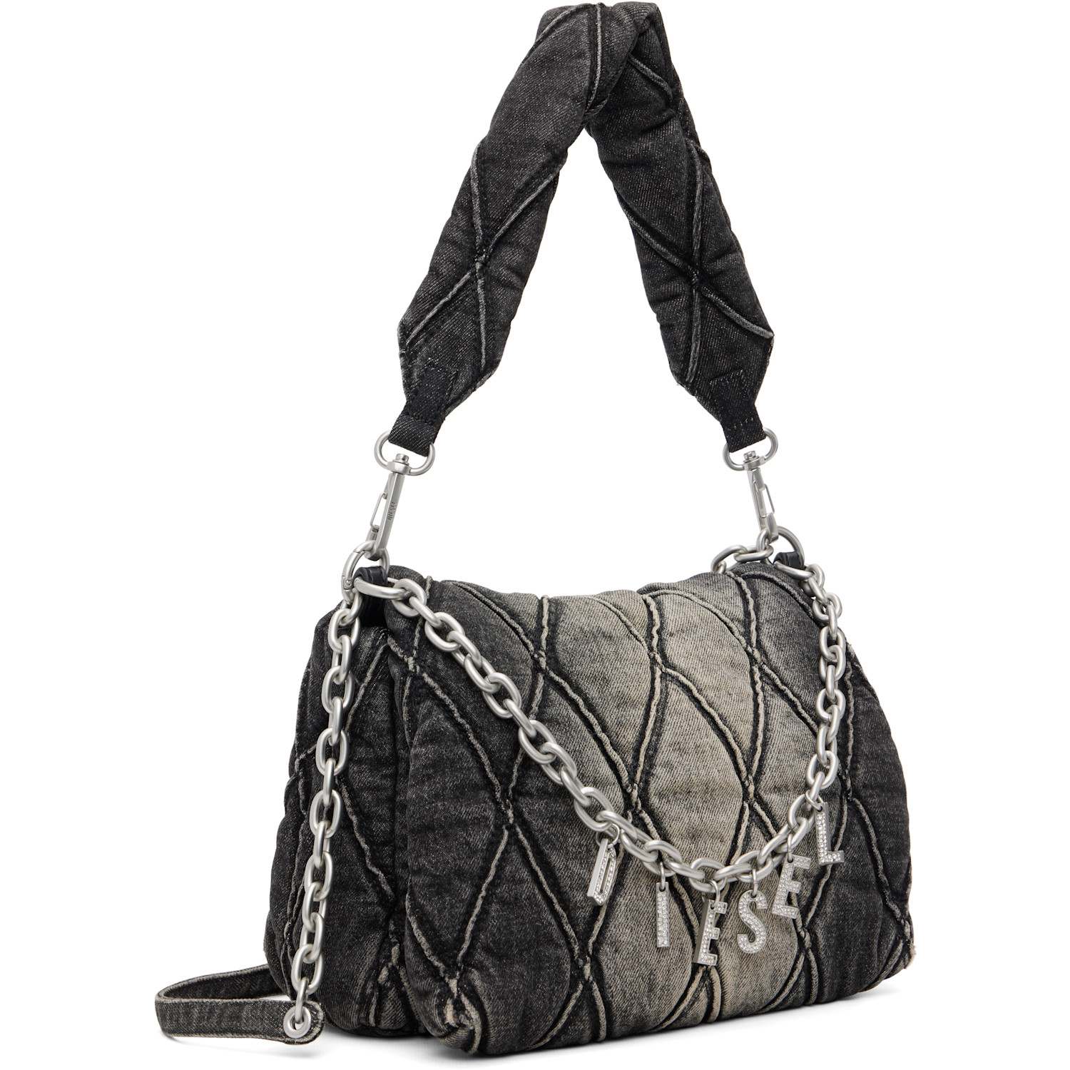  Diesel Black Charm-d Shoulder M Bag 
