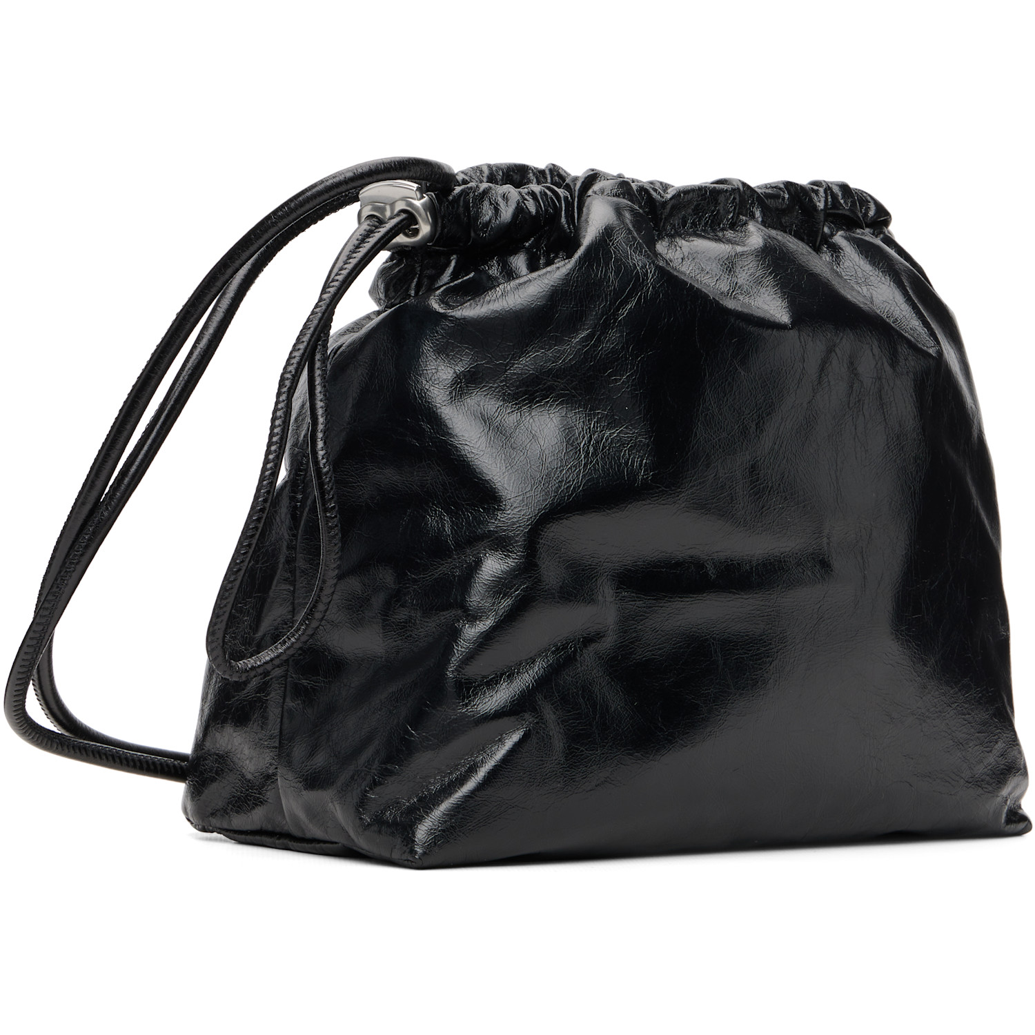  Diesel Black Scrunch-d Bucket Bag 
