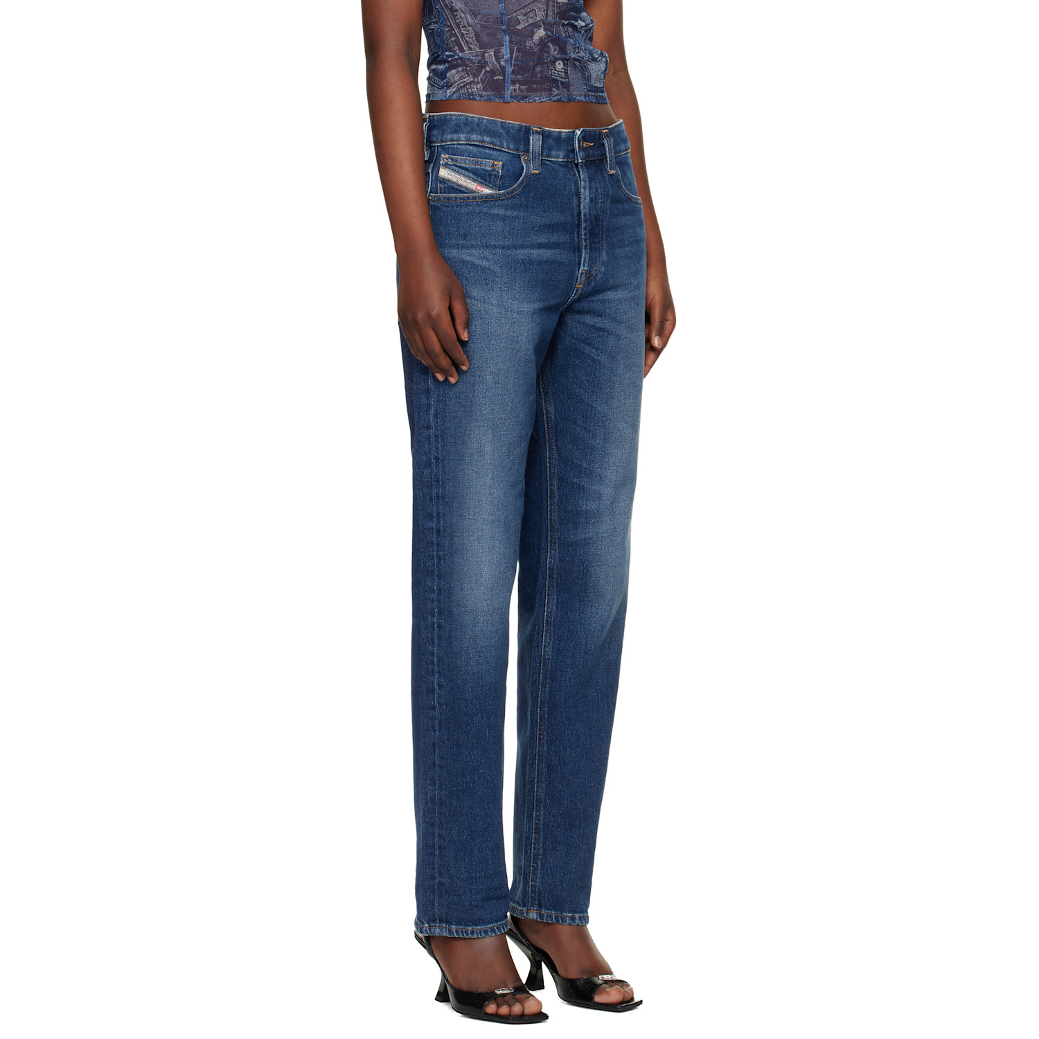  Diesel Blue 1988 D-ark 09l21 Regular Jeans 