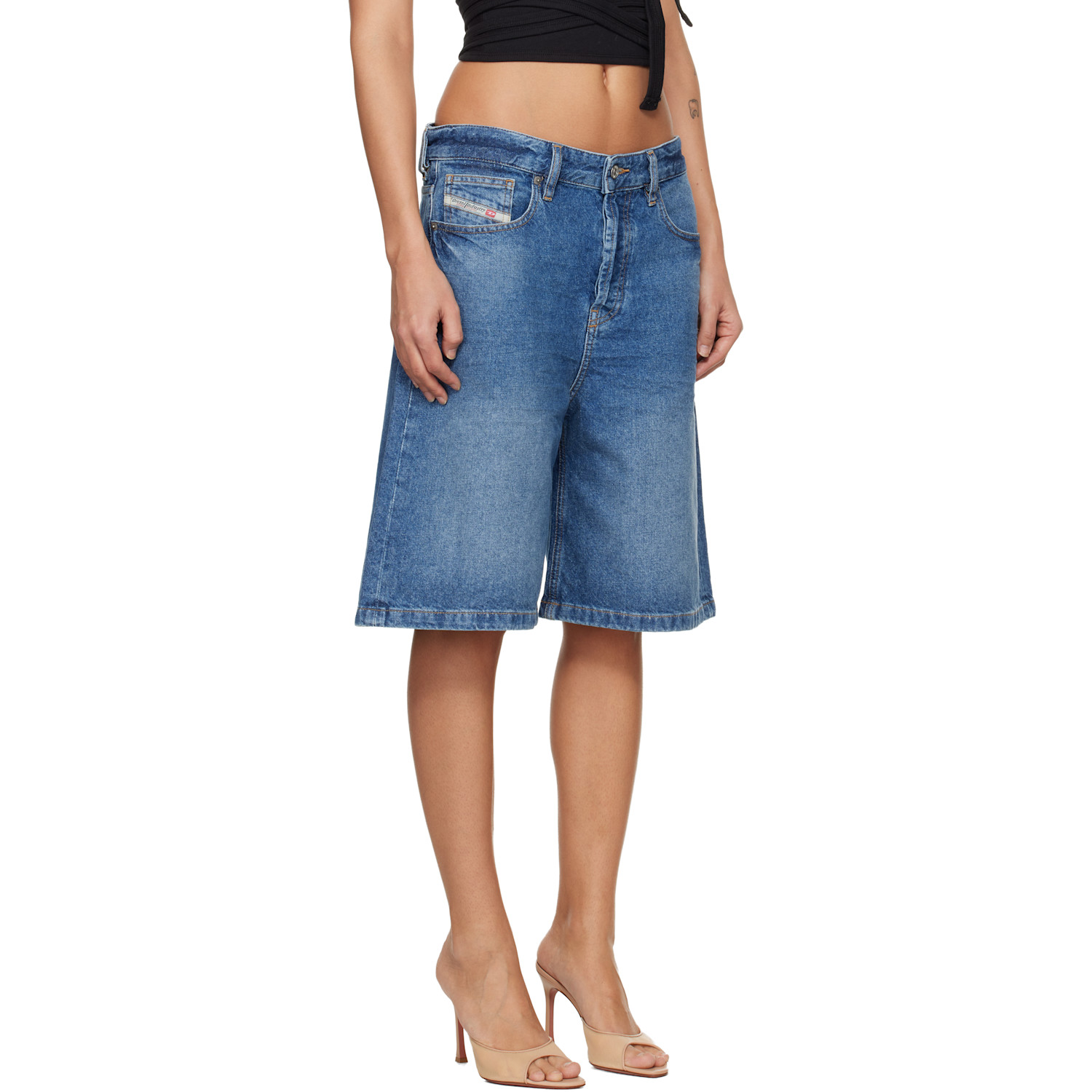  Diesel Blue Clean-washed Denim Shorts 