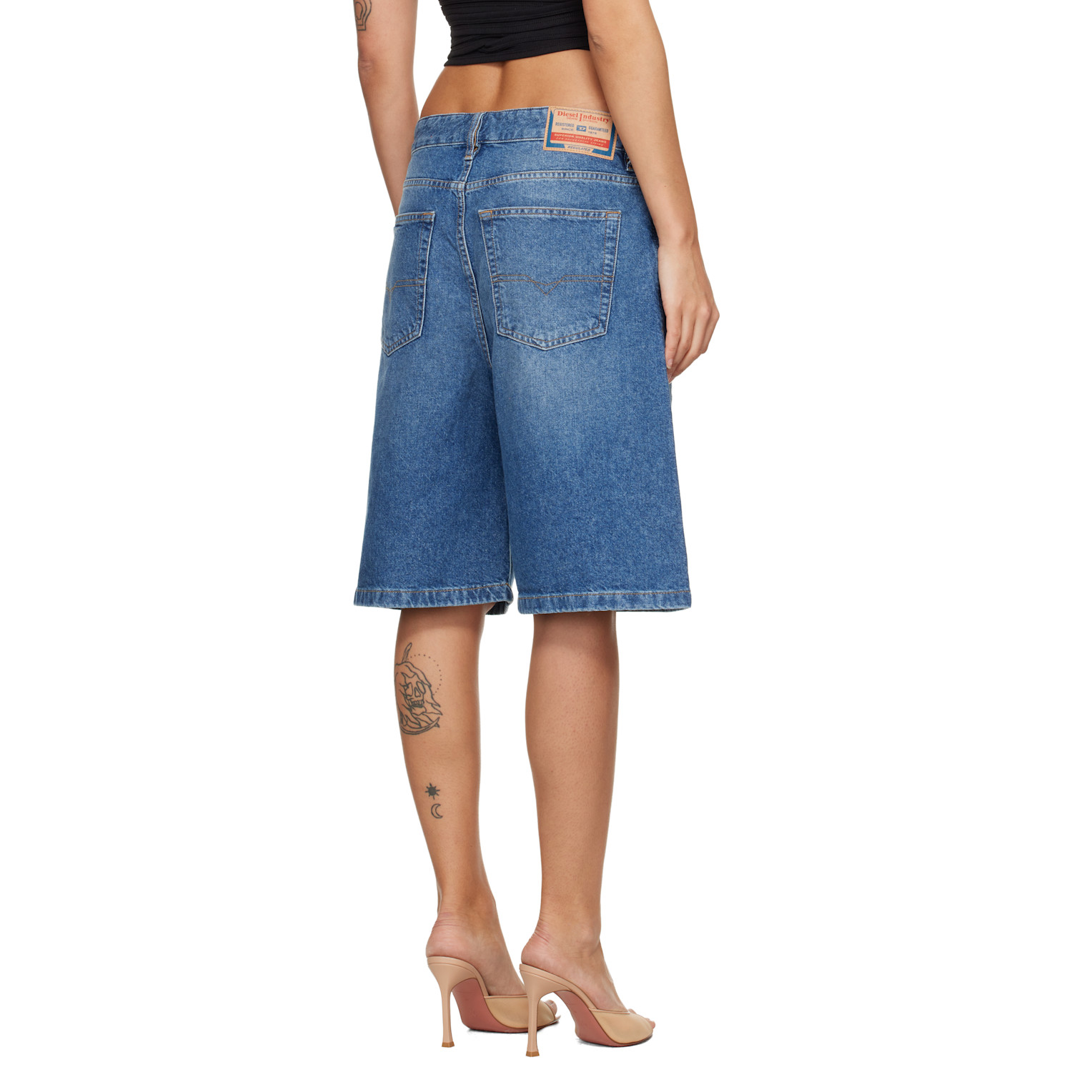  Diesel Blue Clean-washed Denim Shorts 