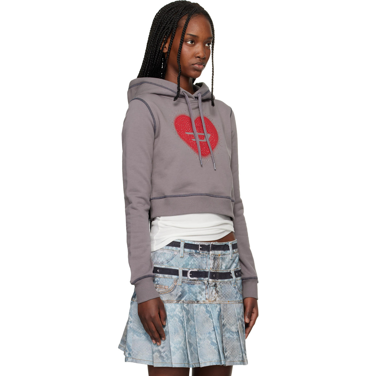  Diesel Gray F-slimmy-hood-s5 Hoodie 