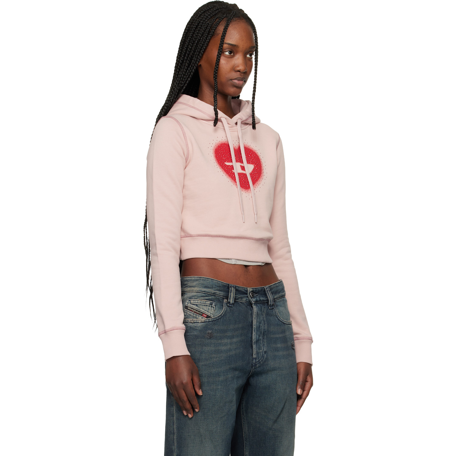 Diesel Pink F-slimmy-hood-s5 Hoodie 