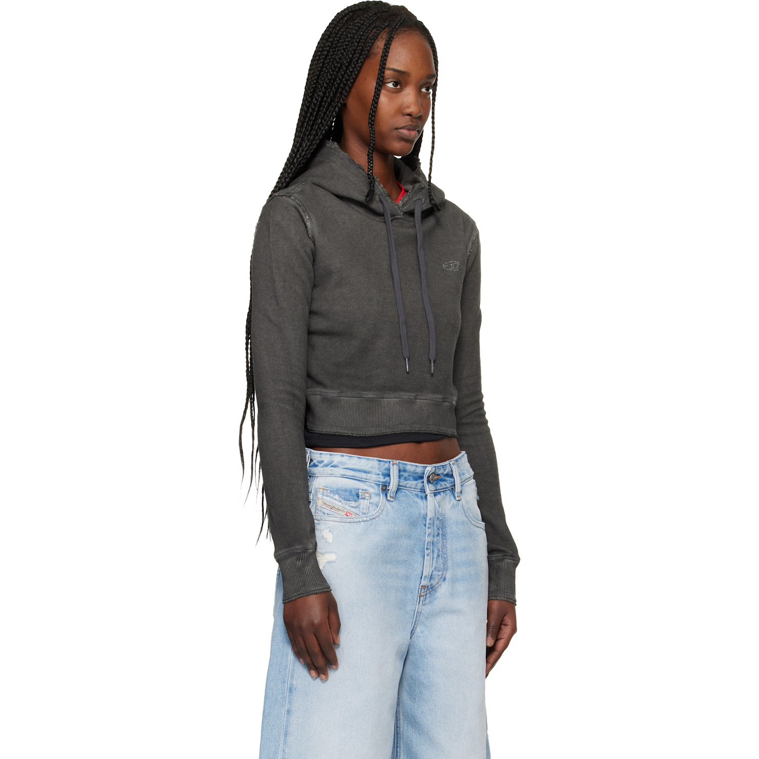  Diesel Gray F-slimmy-hood-s3 Hoodie 