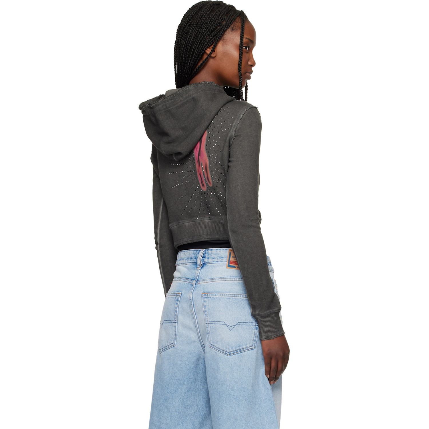  Diesel Gray F-slimmy-hood-s3 Hoodie 