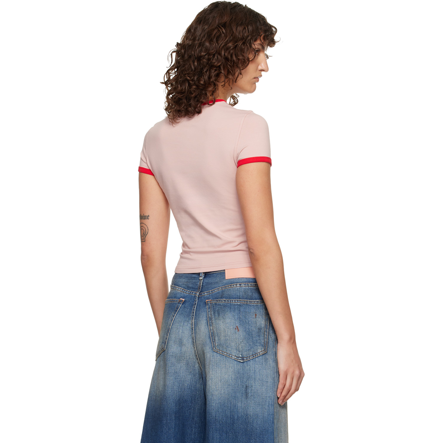  Diesel Pink Slim Pig Print T-shirt 