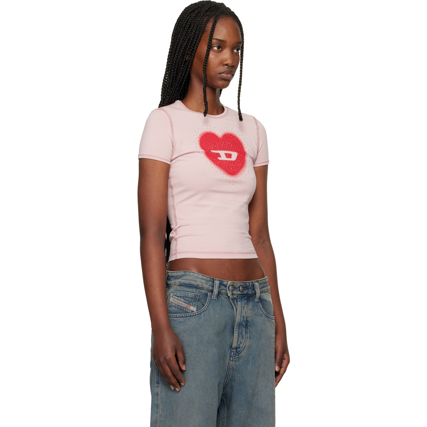  Diesel Pink T-uncuties-long-s5 T-shirt 