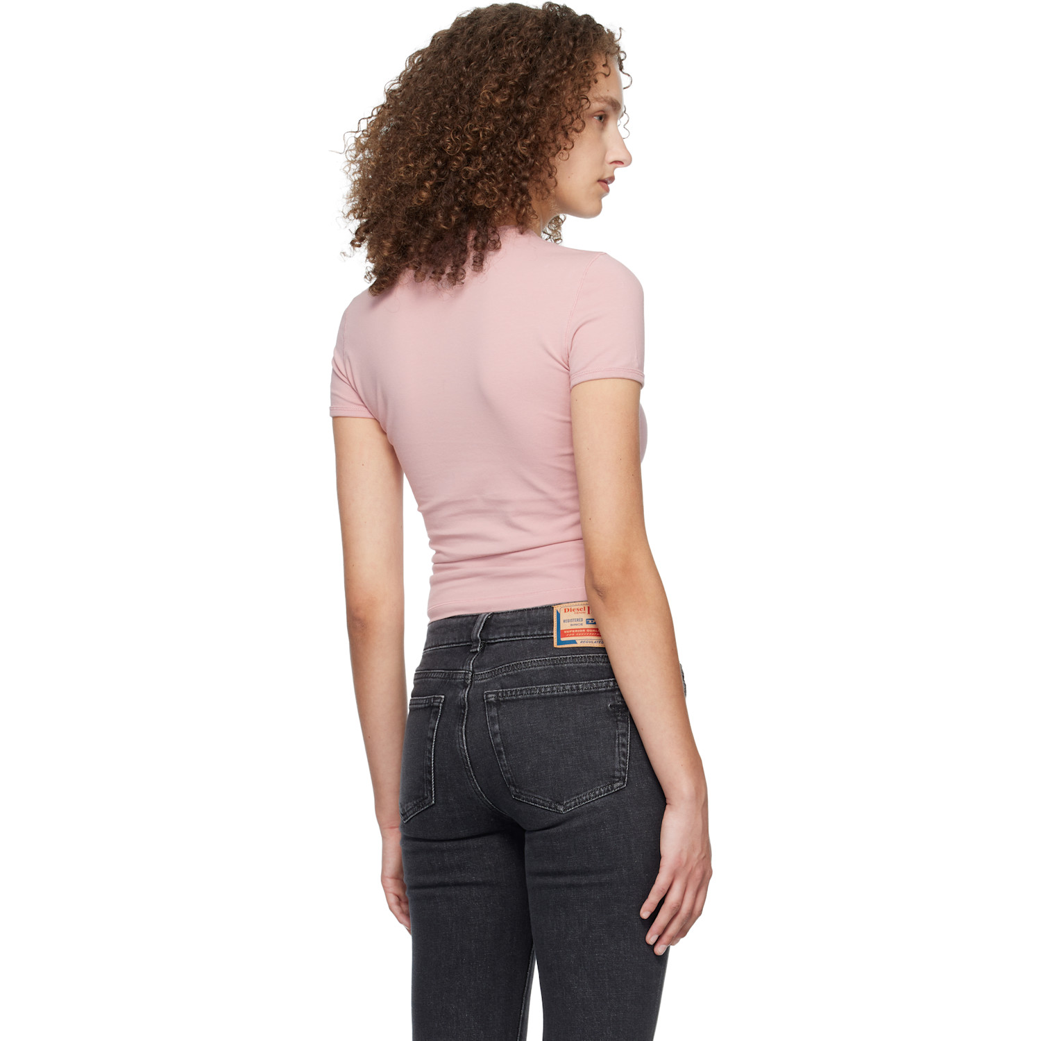  Diesel Pink T-uncutieslong-od T-shirt 