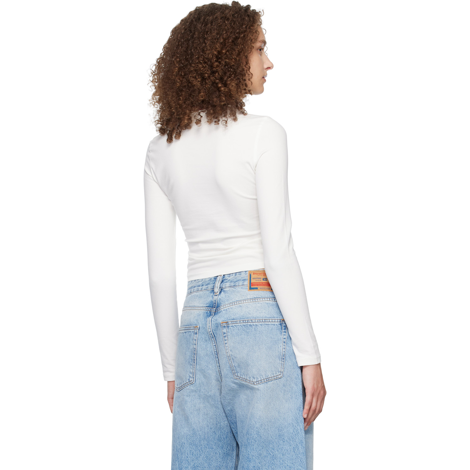  Diesel White T-uncutieslong-ls-od T-shirt 