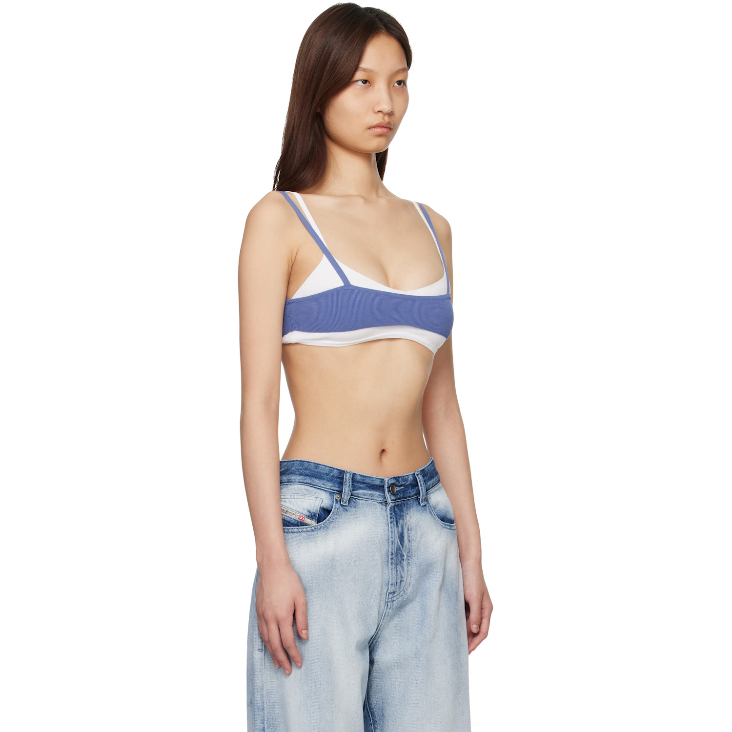  Diesel Navy & White M-zelda Bralette Top 