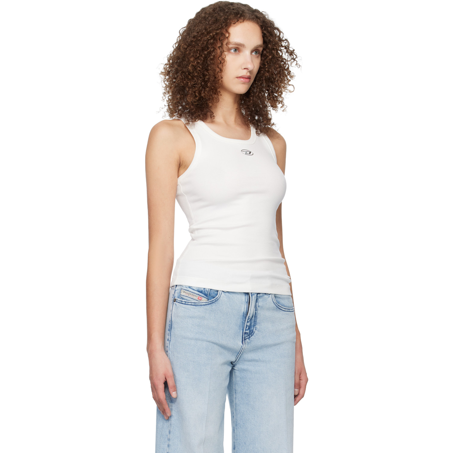  Diesel White T-anki-od Tank Top 