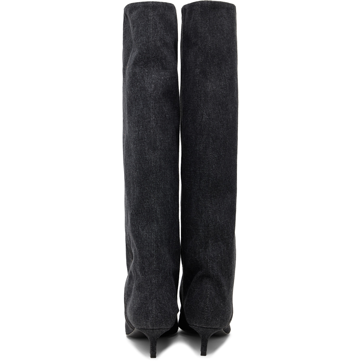  Diesel Black D-venus Kb Slouchy Denim Tall Boots 