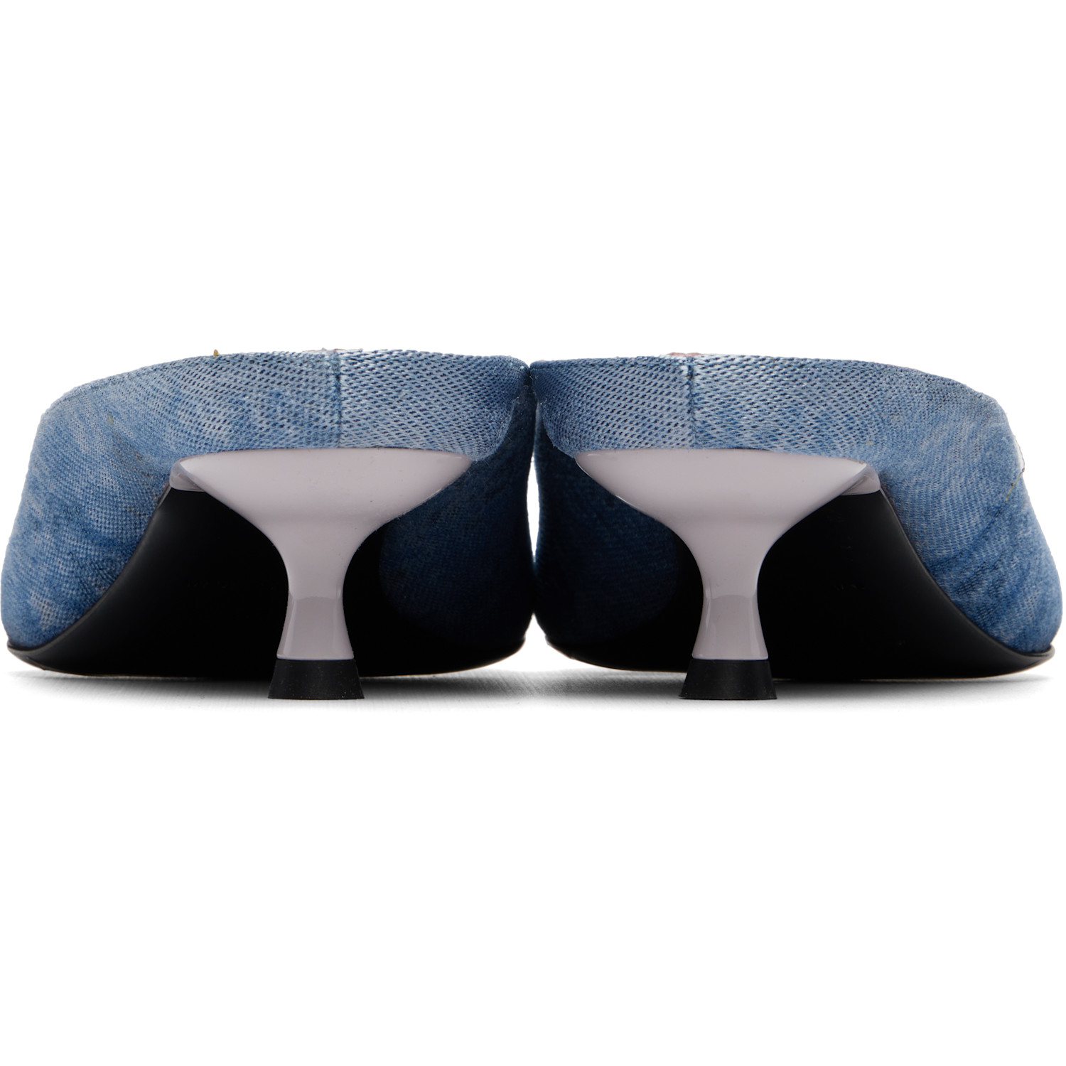  Diesel Blue D-diam's-low Denim Mule Heels 