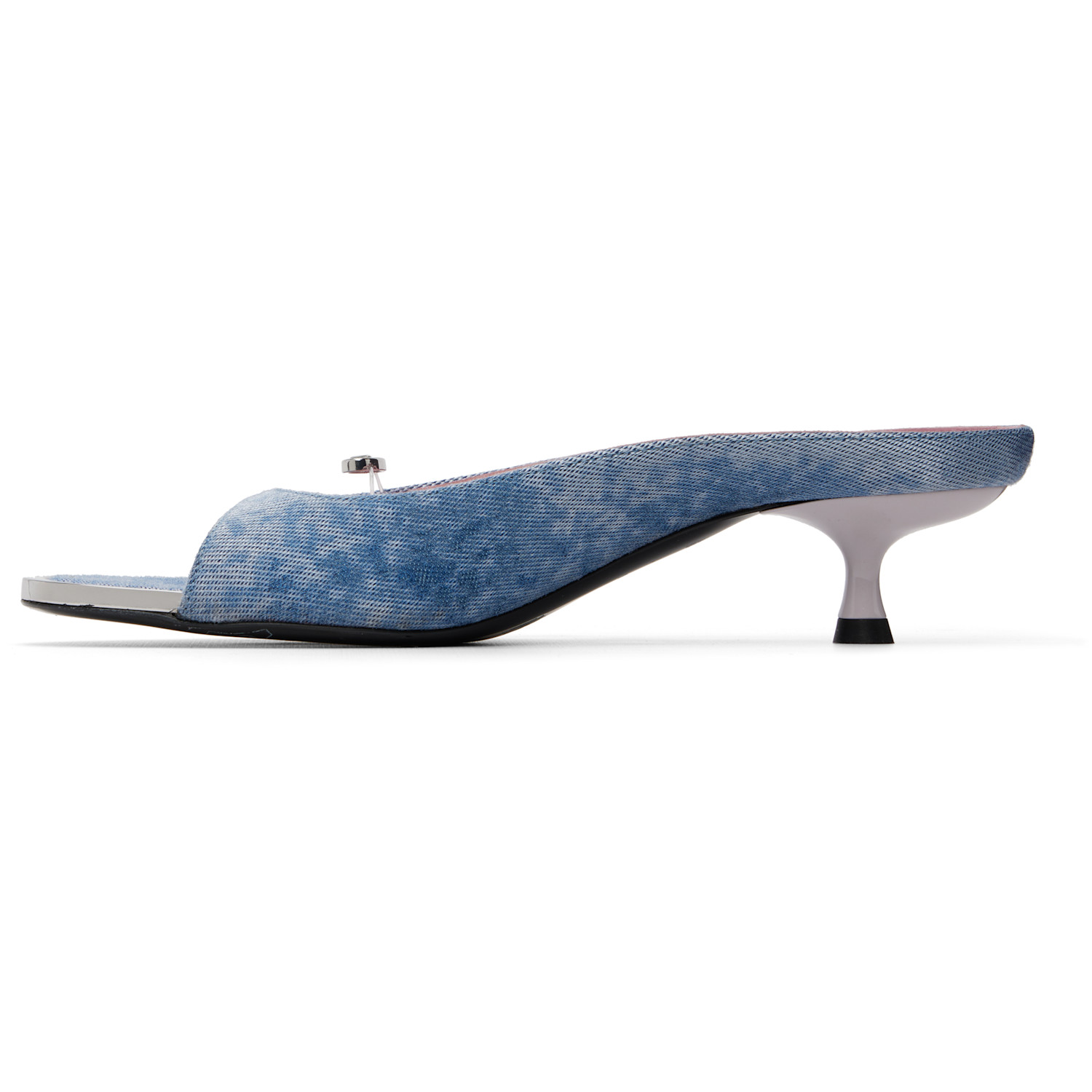  Diesel Blue D-diam's-low Denim Mule Heels 