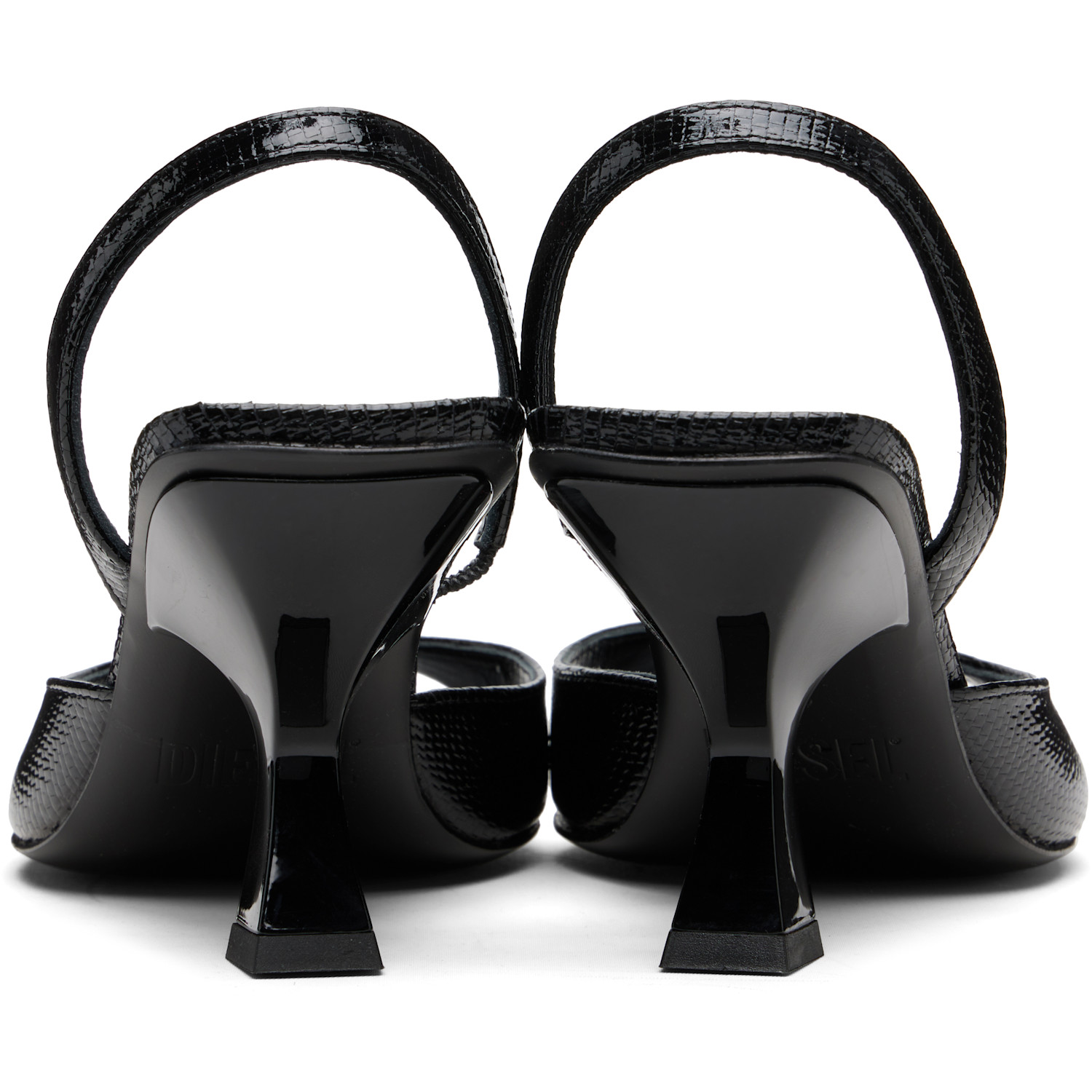  Diesel Black D-amber 75 Heeled Sandals 