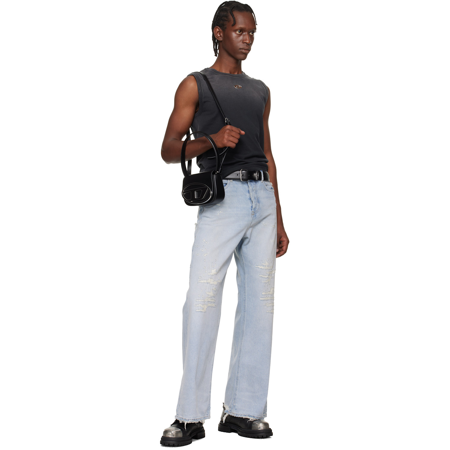  Diesel Black B-1dr Oval D Loop Belt 