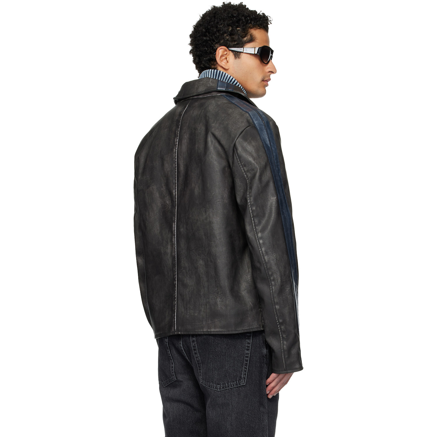  Diesel Black J-hole Faux-leather Jacket 