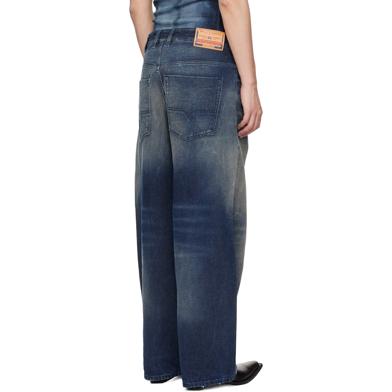  Diesel Navy Regular Waist 1997 D-enim-m Relaxed Jeans 
