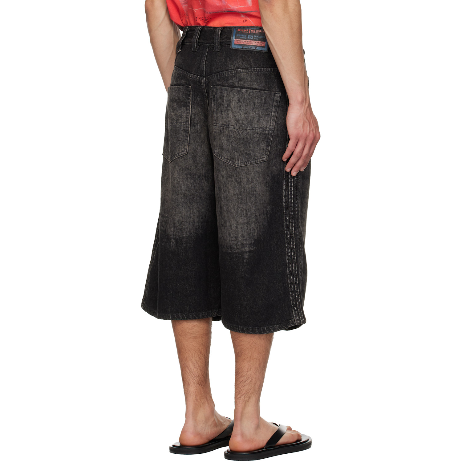  Diesel Black D-enim-m-short-s Denim Shorts 