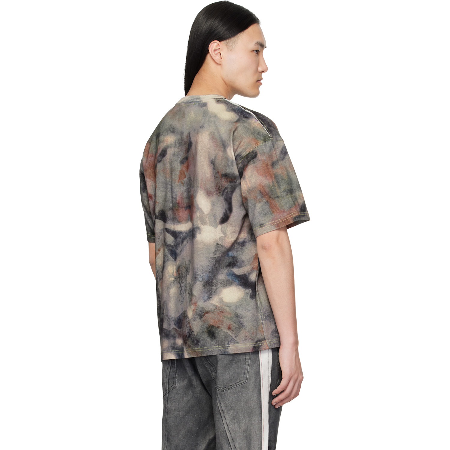  Diesel Multicolor Heavy Cotton Camo Print T-shirt 