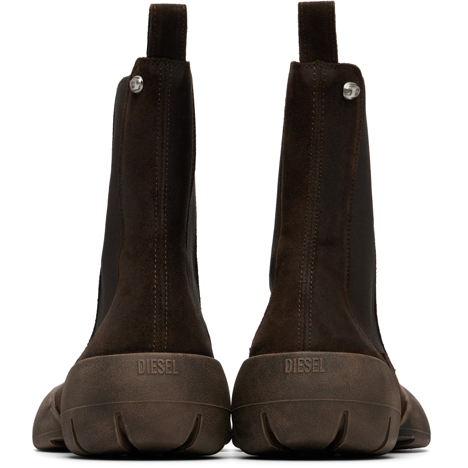  Diesel Brown D-mathieu Suede Chelsea Boots 