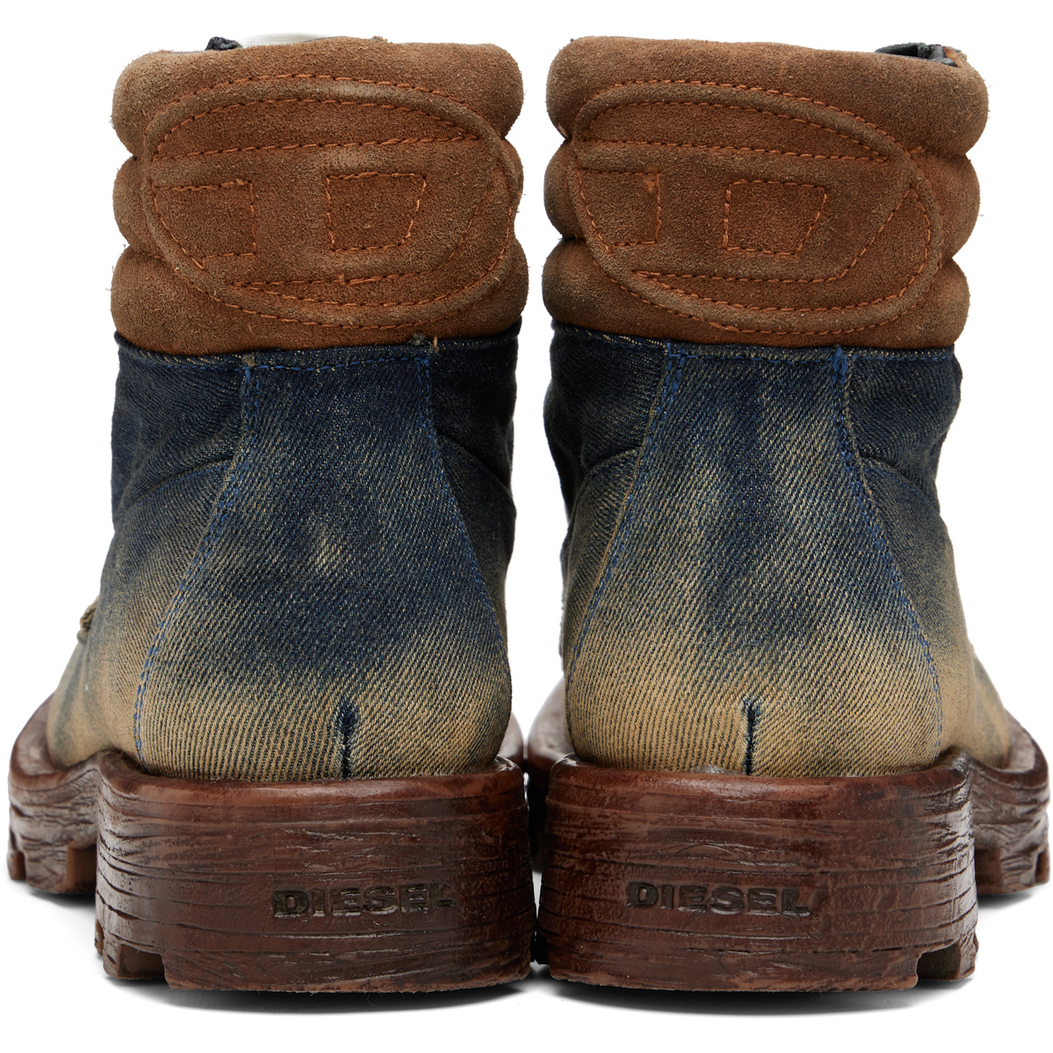  Diesel Blue D-hammer Lace Up Boots 