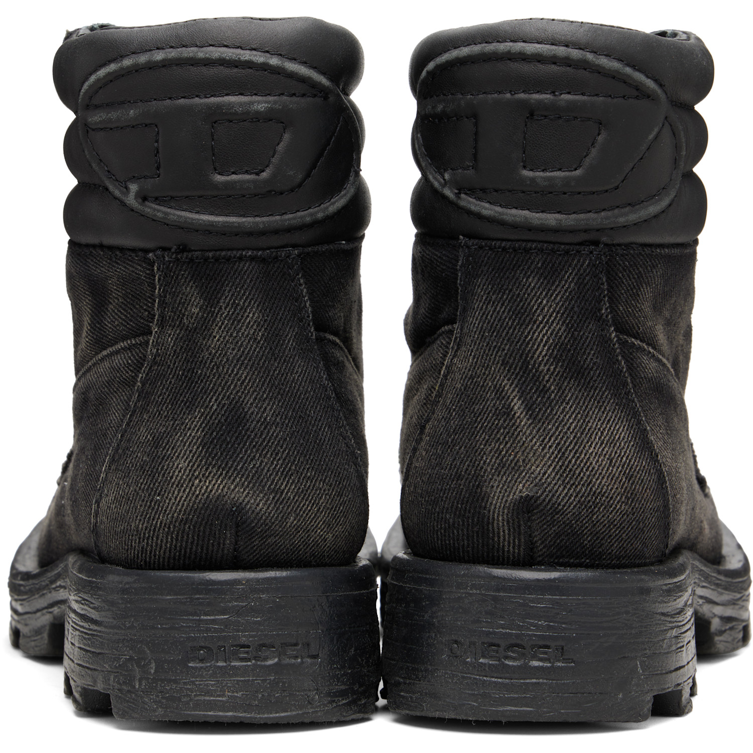  Diesel Black D-hammer Lace Up Boots 